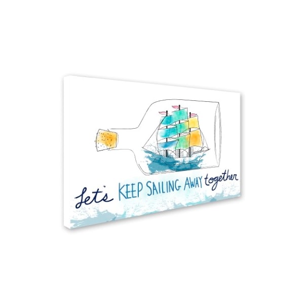 Lisa Powell Braun 'Keep Sailing' Canvas Art,16x24